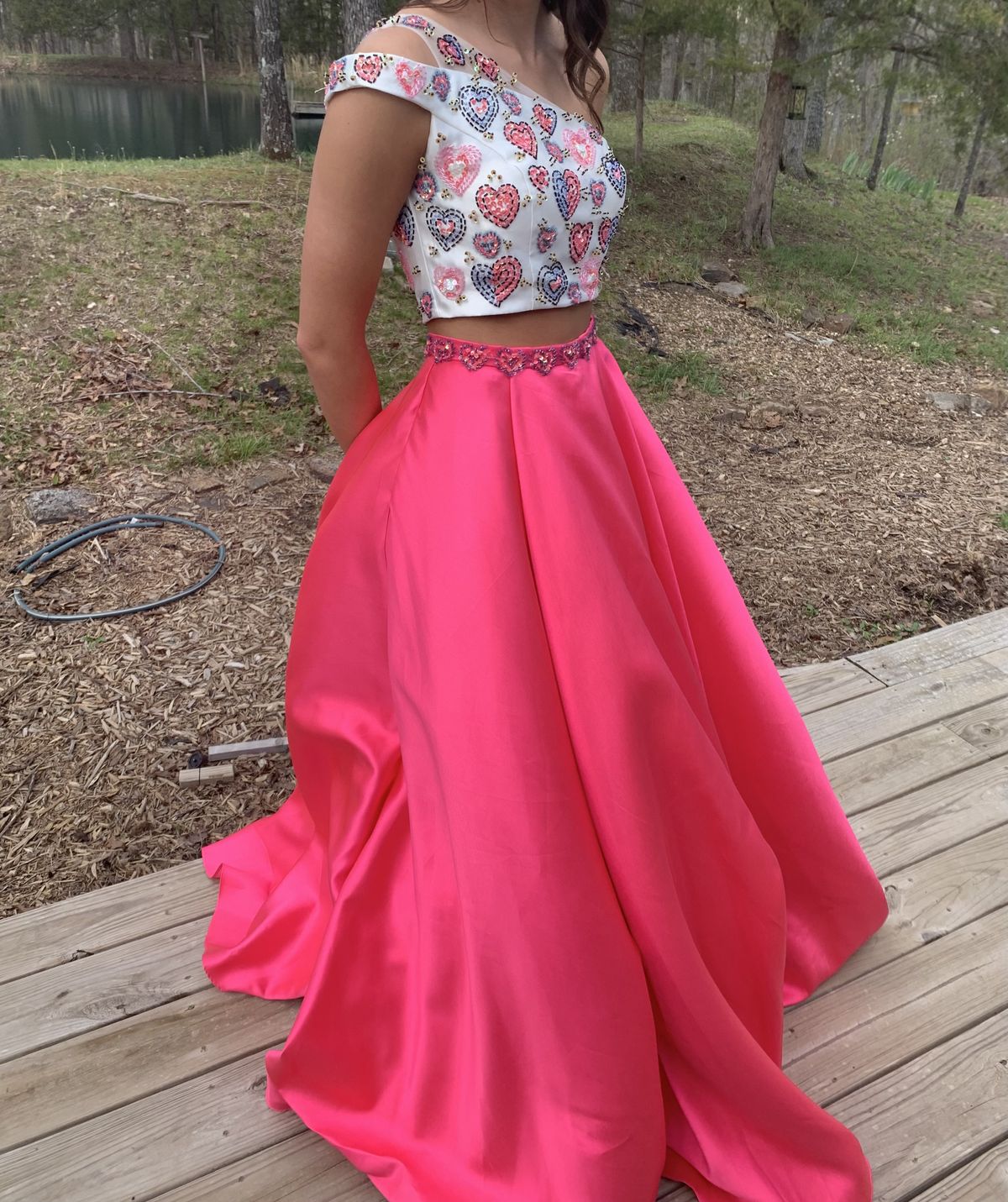 Ellie Wilde Size 4 Prom Pink Ball Gown on Queenly