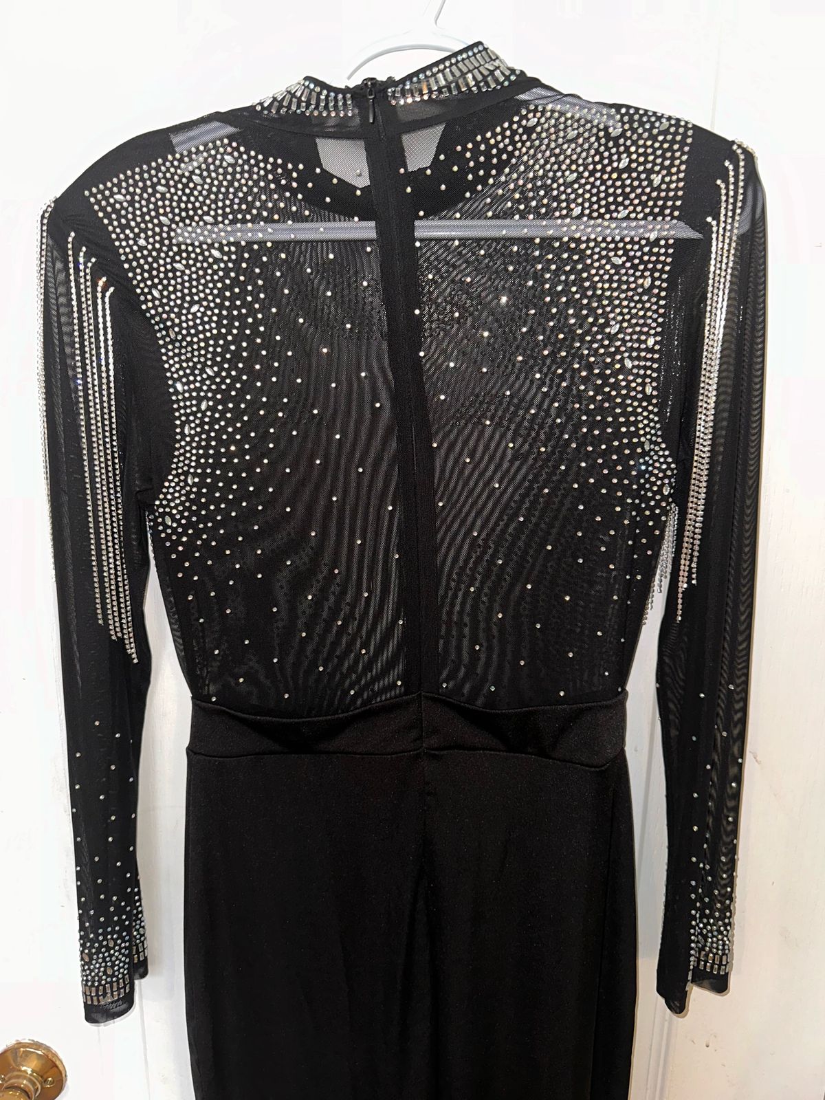 SHEIN Size M Homecoming Long Sleeve Sequined Black Formal Jumpsuit on Queenly