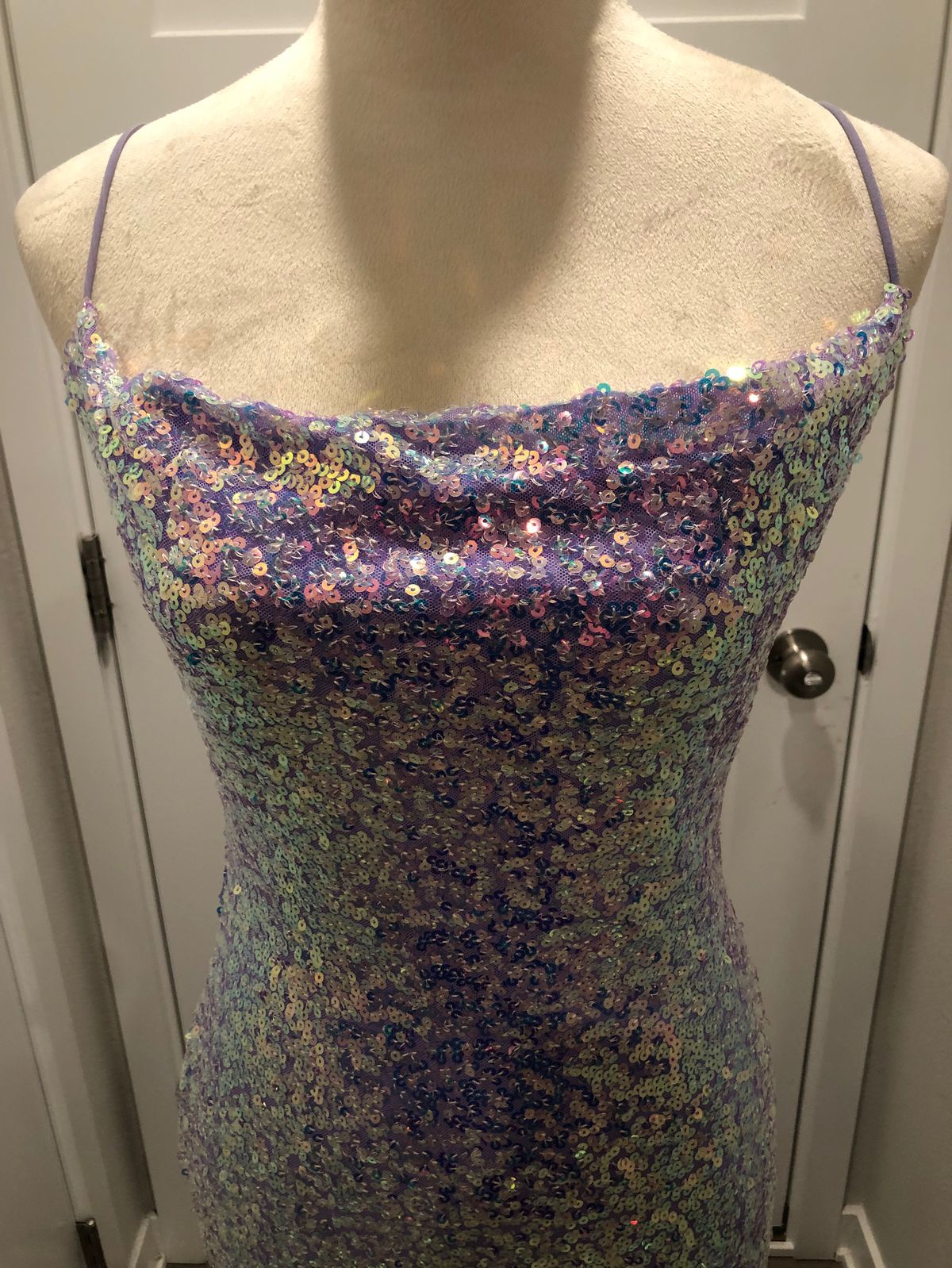 Windsor Size L Prom Plunge Multicolor Cocktail Dress on Queenly