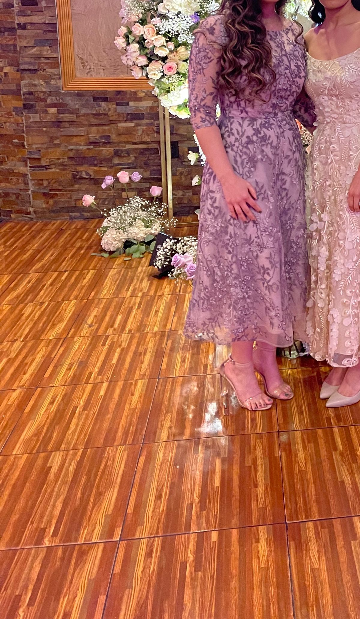 La Femme Size 4 Prom Long Sleeve Sheer Light Purple Floor Length Maxi on Queenly