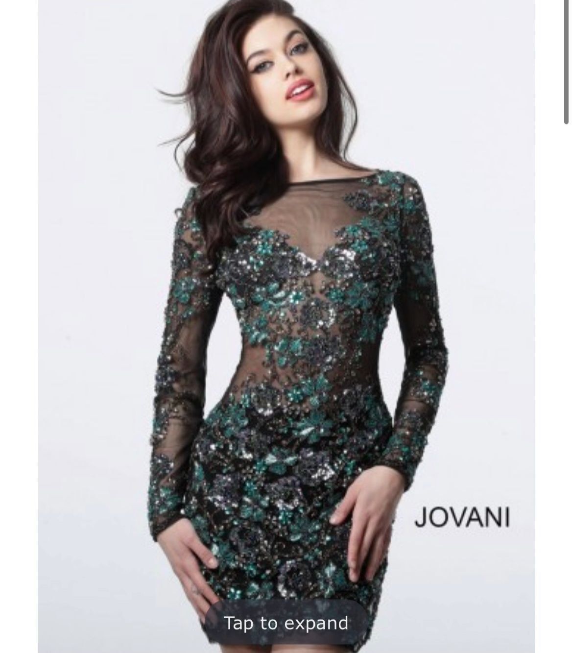 Jovani Size 4 Prom Long Sleeve Multicolor Cocktail Dress on Queenly