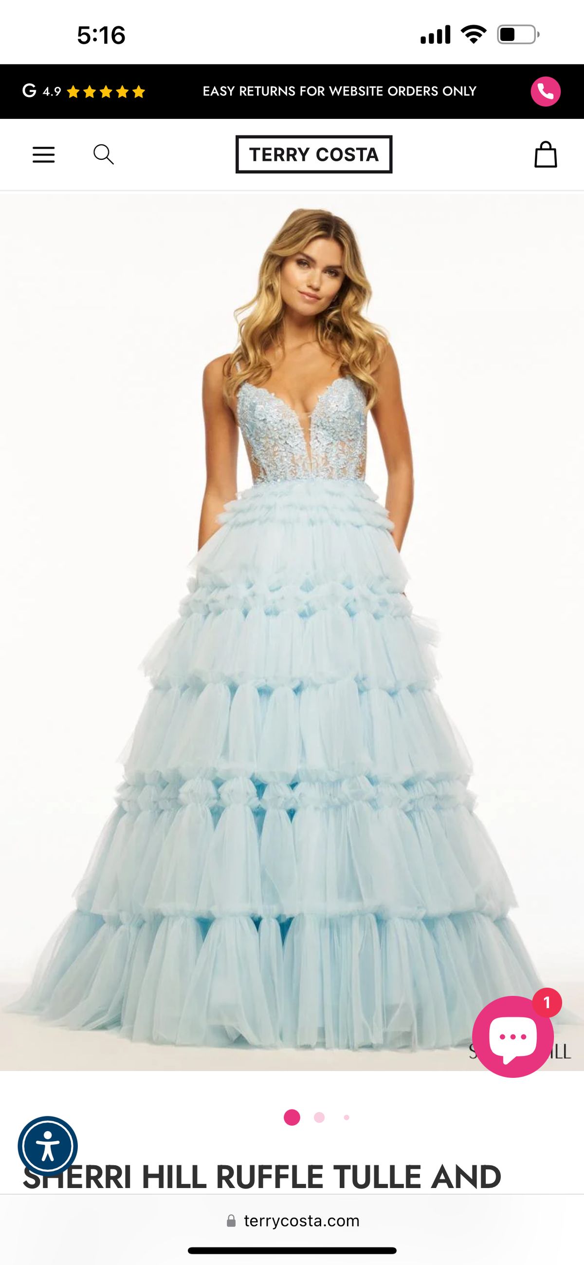 Sherri Hill Size 12 Light Blue Ball Gown on Queenly