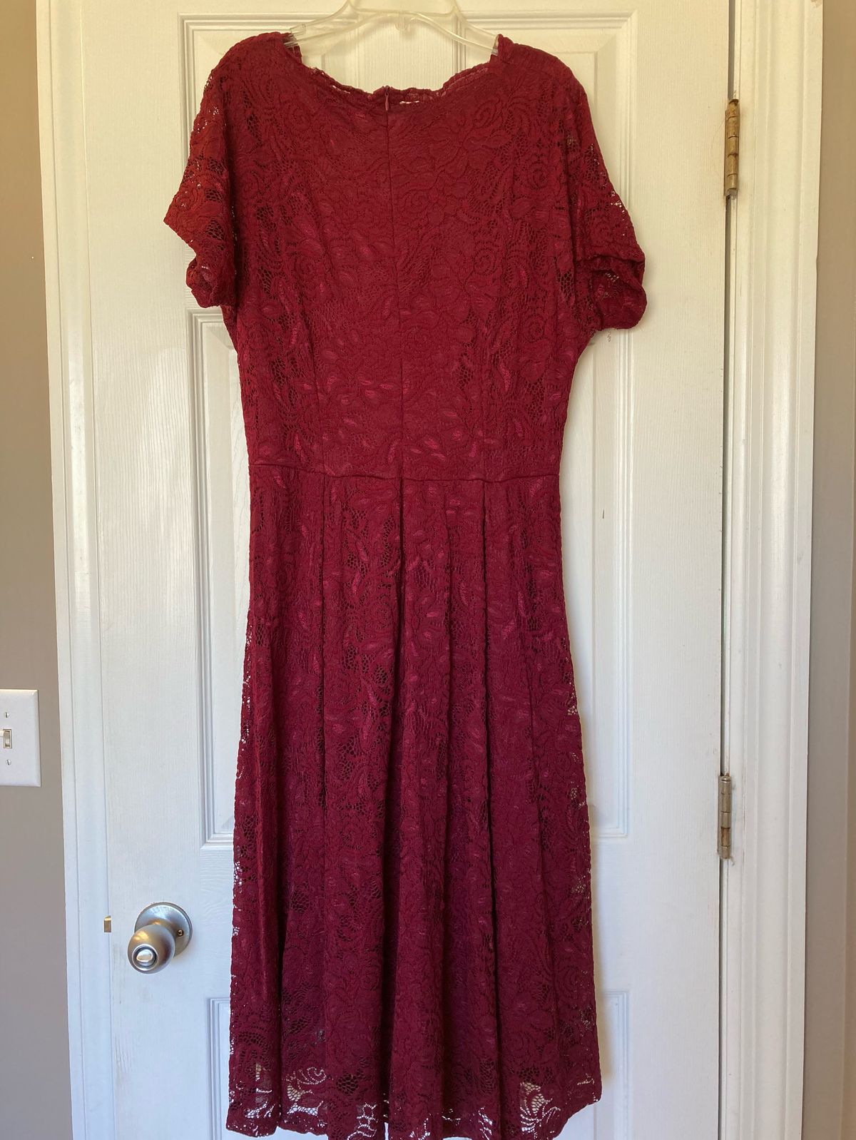 Size XL Plunge Pink A-line Dress on Queenly