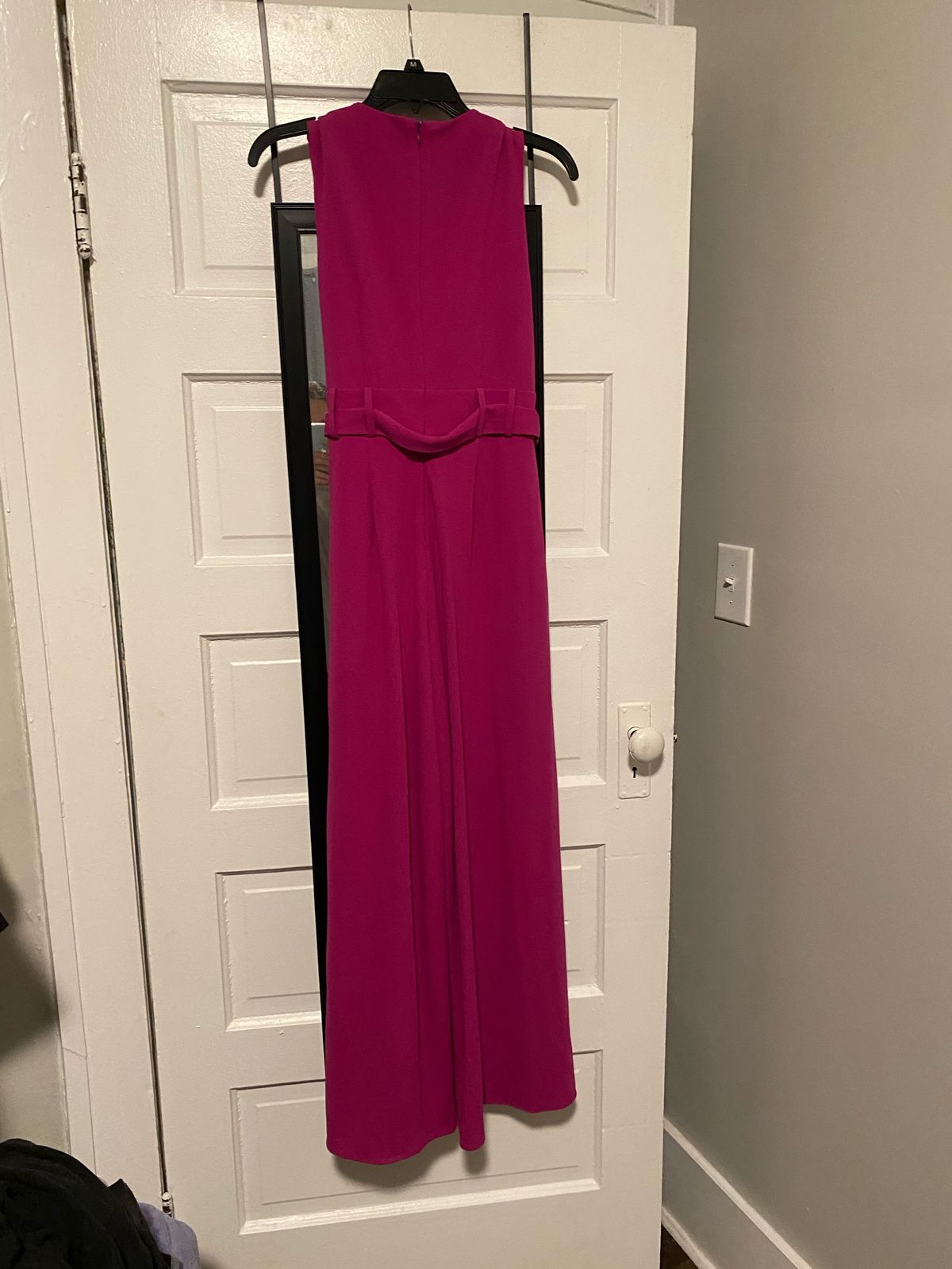 Size 6 Plunge Purple Formal Jumpsuit on Queenly