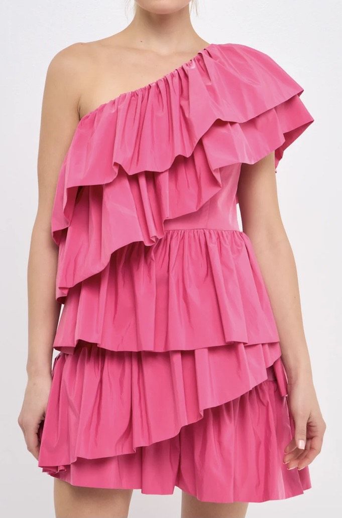 Endless rose Size S Prom One Shoulder Pink Cocktail Dress on Queenly