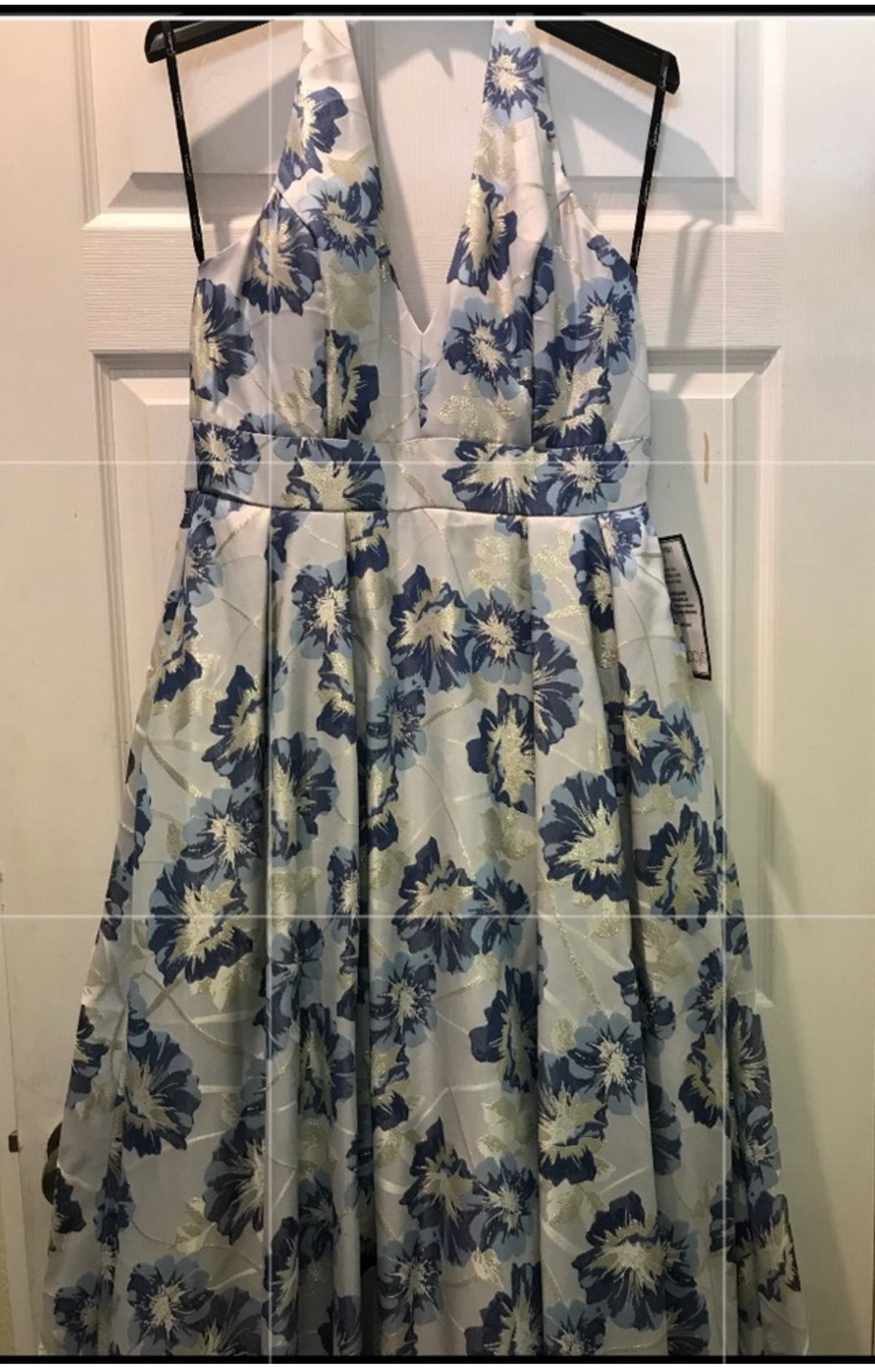 Speechless Size 10 Halter Blue Ball Gown on Queenly