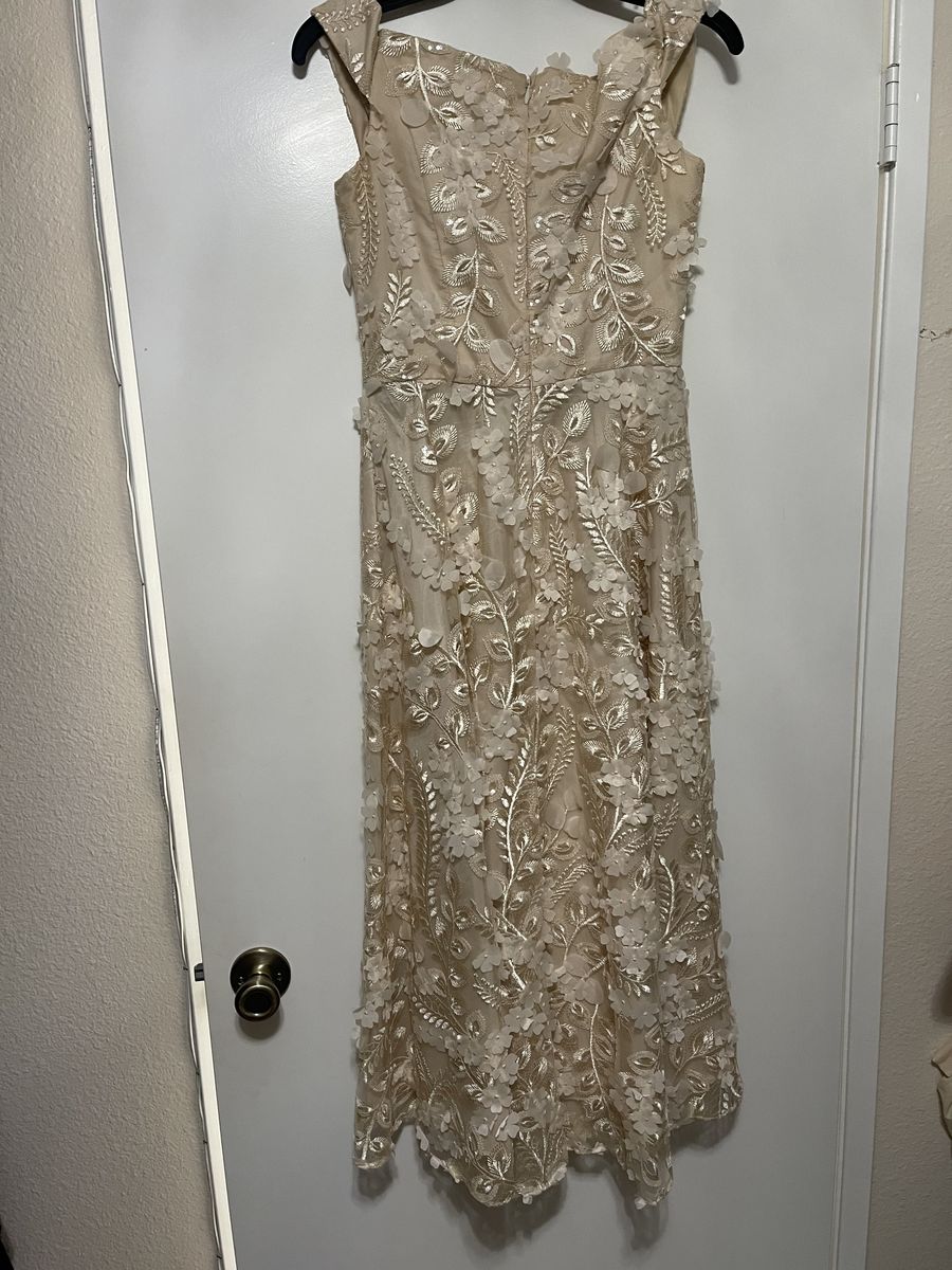 Size 0 Prom Off The Shoulder Nude Floor Length Maxi on Queenly