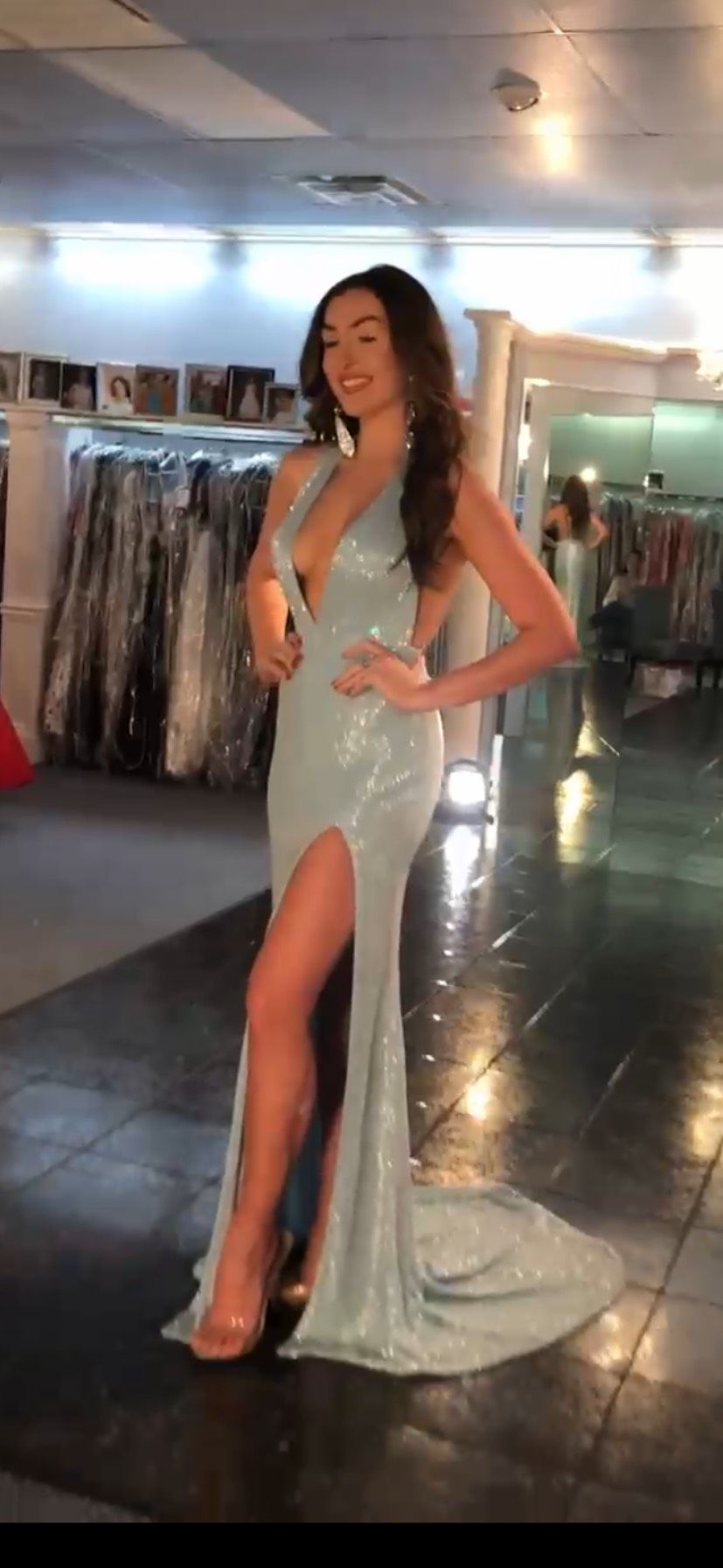 Ashley Lauren Size 6 Prom Blue Floor Length Maxi on Queenly