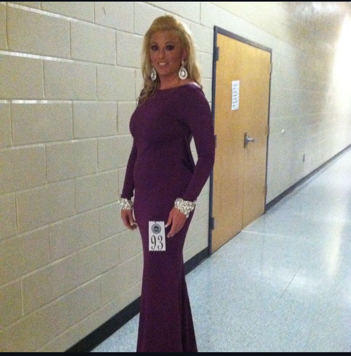 Tarik Ediz Size 10 Prom Long Sleeve Purple A-line Dress on Queenly