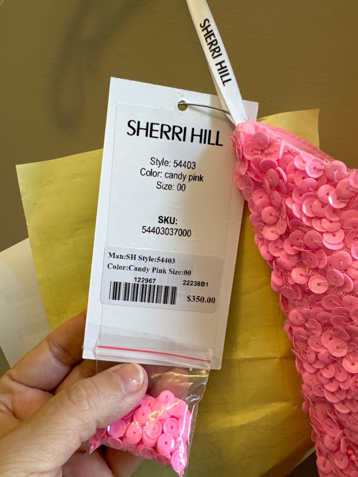 Style 54403 Sherri Hill Size 00 Prom One Shoulder Pink Cocktail Dress on Queenly