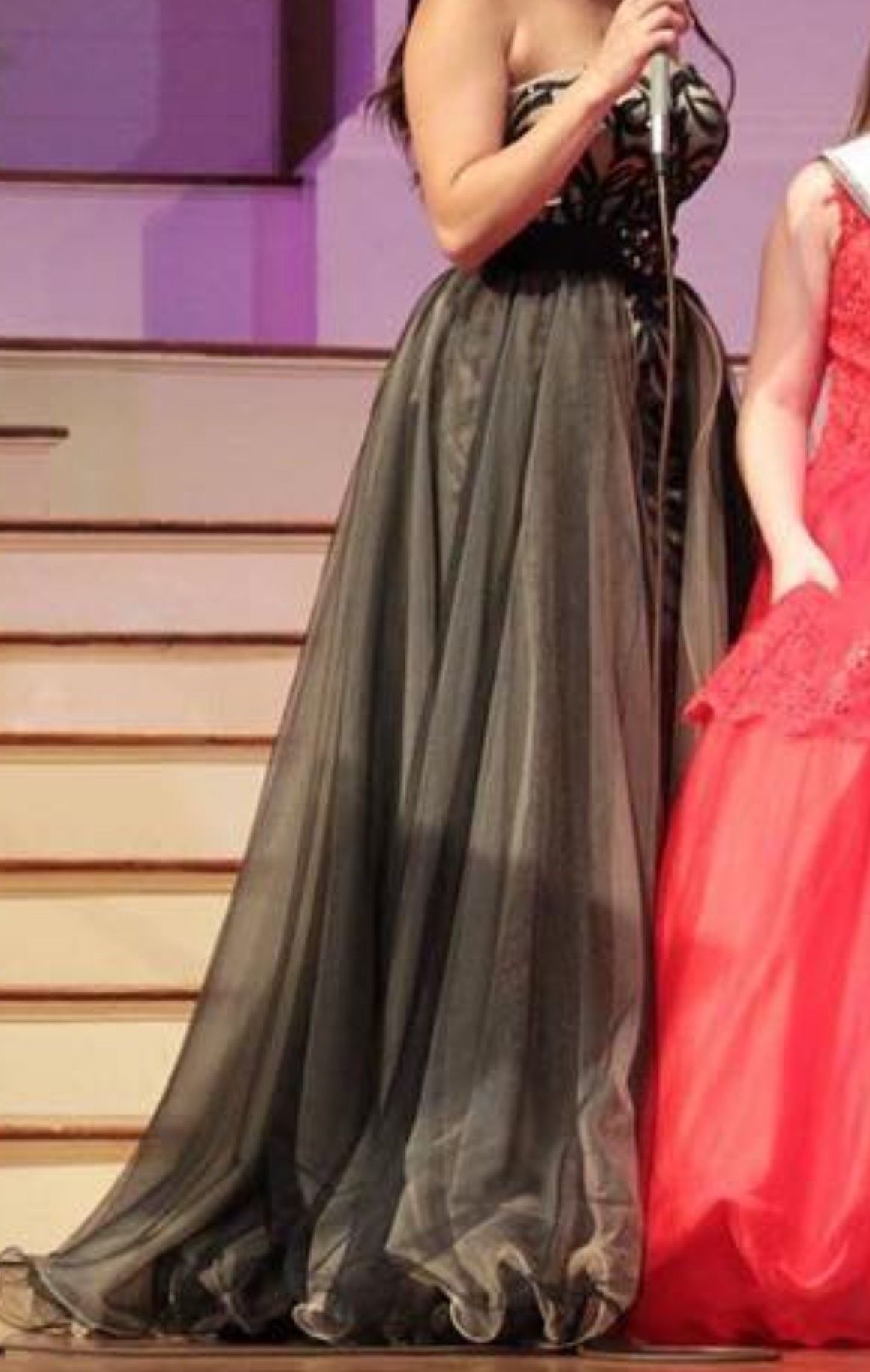 Size 2 Pageant Strapless Black Ball Gown on Queenly