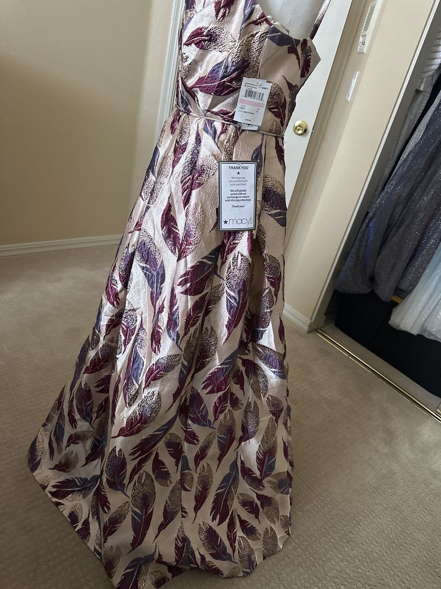 Morgan and Co Size 12 Plunge Multicolor Ball Gown on Queenly