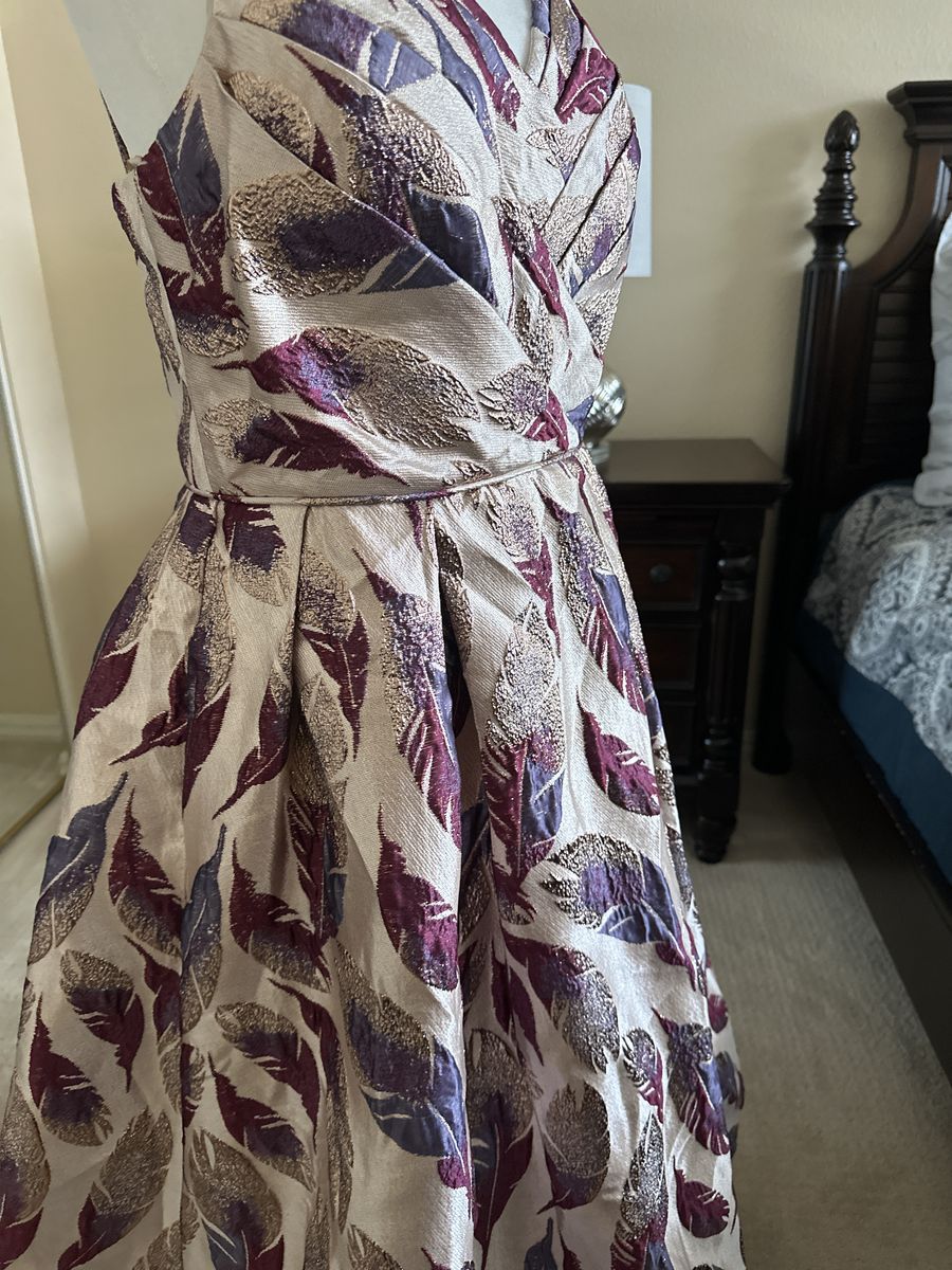 Morgan and Co Size 12 Plunge Multicolor Ball Gown on Queenly