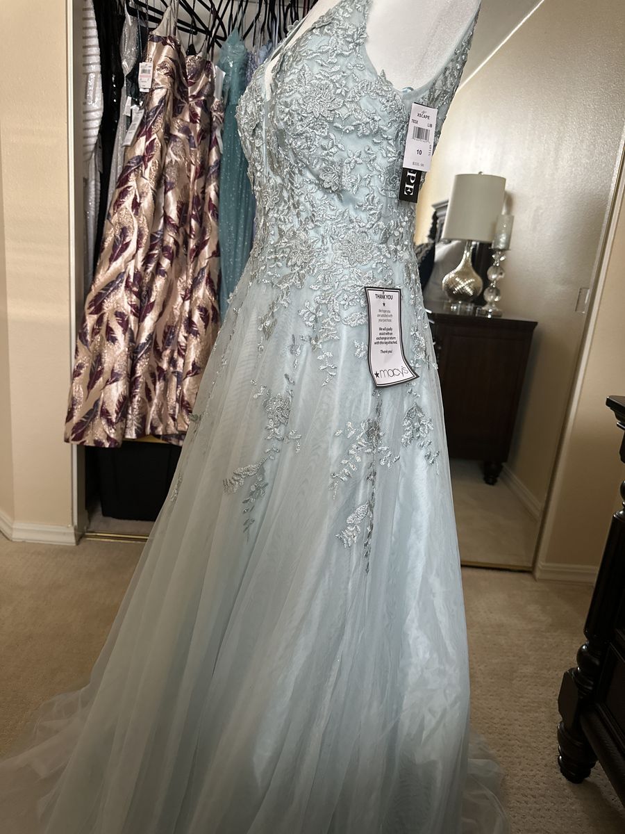 Xscape Size 10 Blue Ball Gown on Queenly