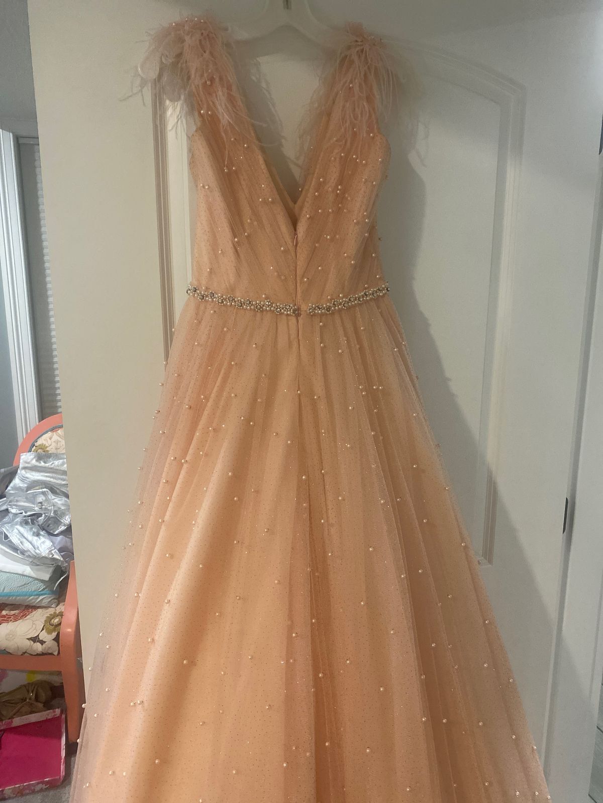 Sherri Hill Size 8 Pageant Plunge Pink Ball Gown on Queenly