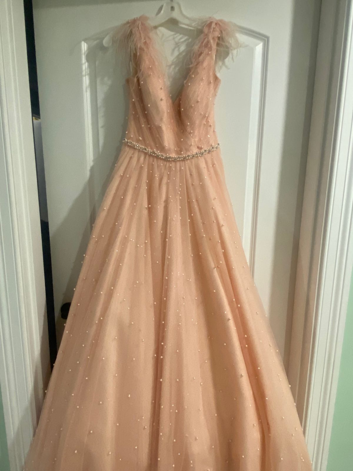 Sherri Hill Size 8 Pageant Plunge Pink Ball Gown on Queenly