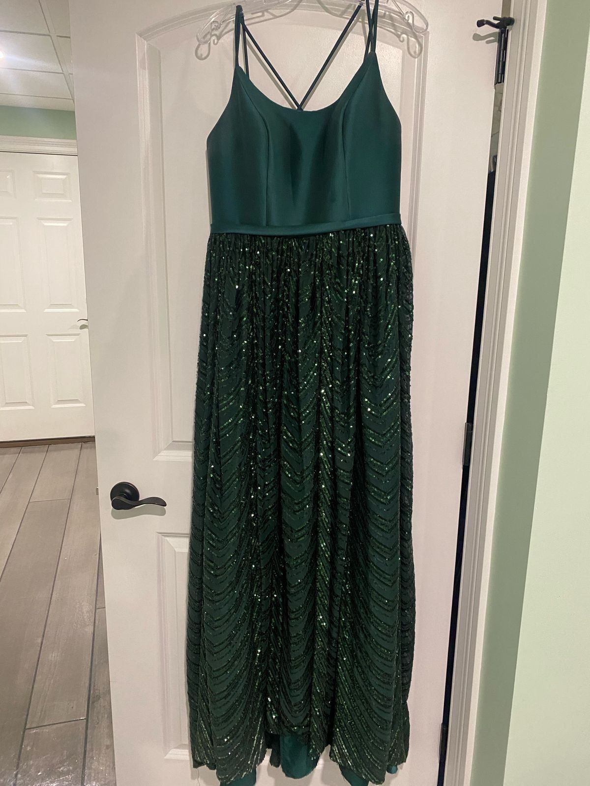 Size 10 Prom Green Ball Gown on Queenly