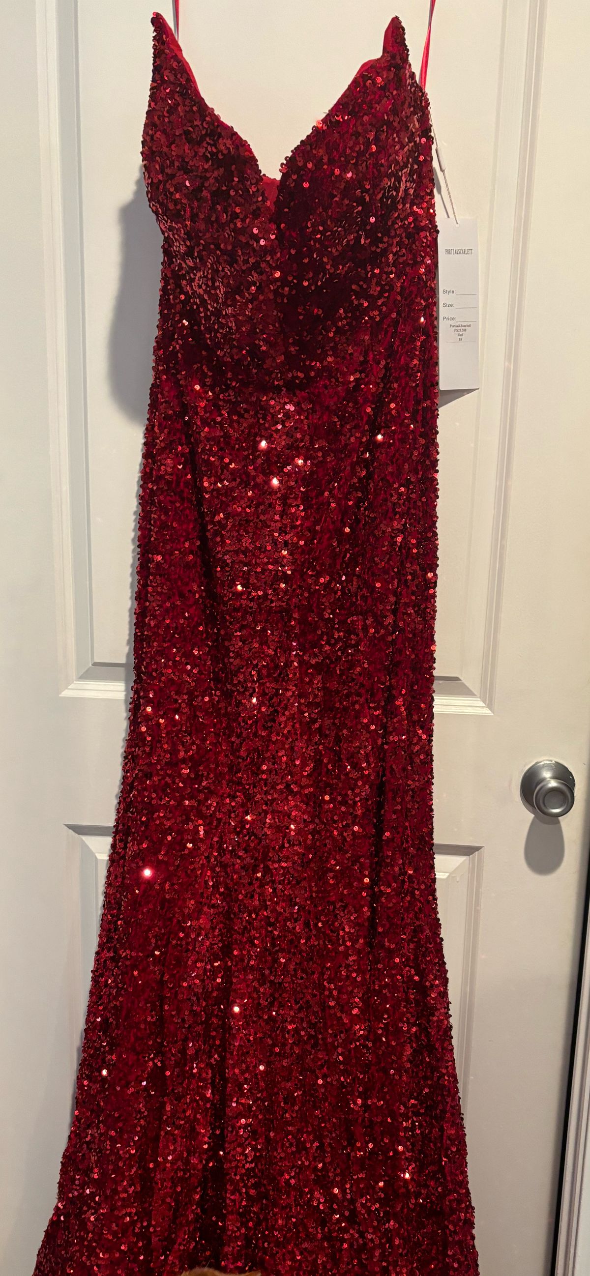 Style PS21208 Portia and Scarlett Plus Size 18 Prom Strapless Red Mermaid Dress on Queenly
