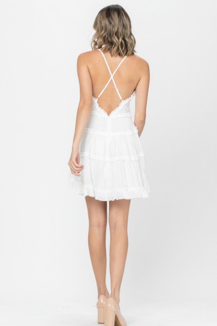 Style TD5102 The Clothing Company Size 8 Homecoming White Cocktail Dress on Queenly