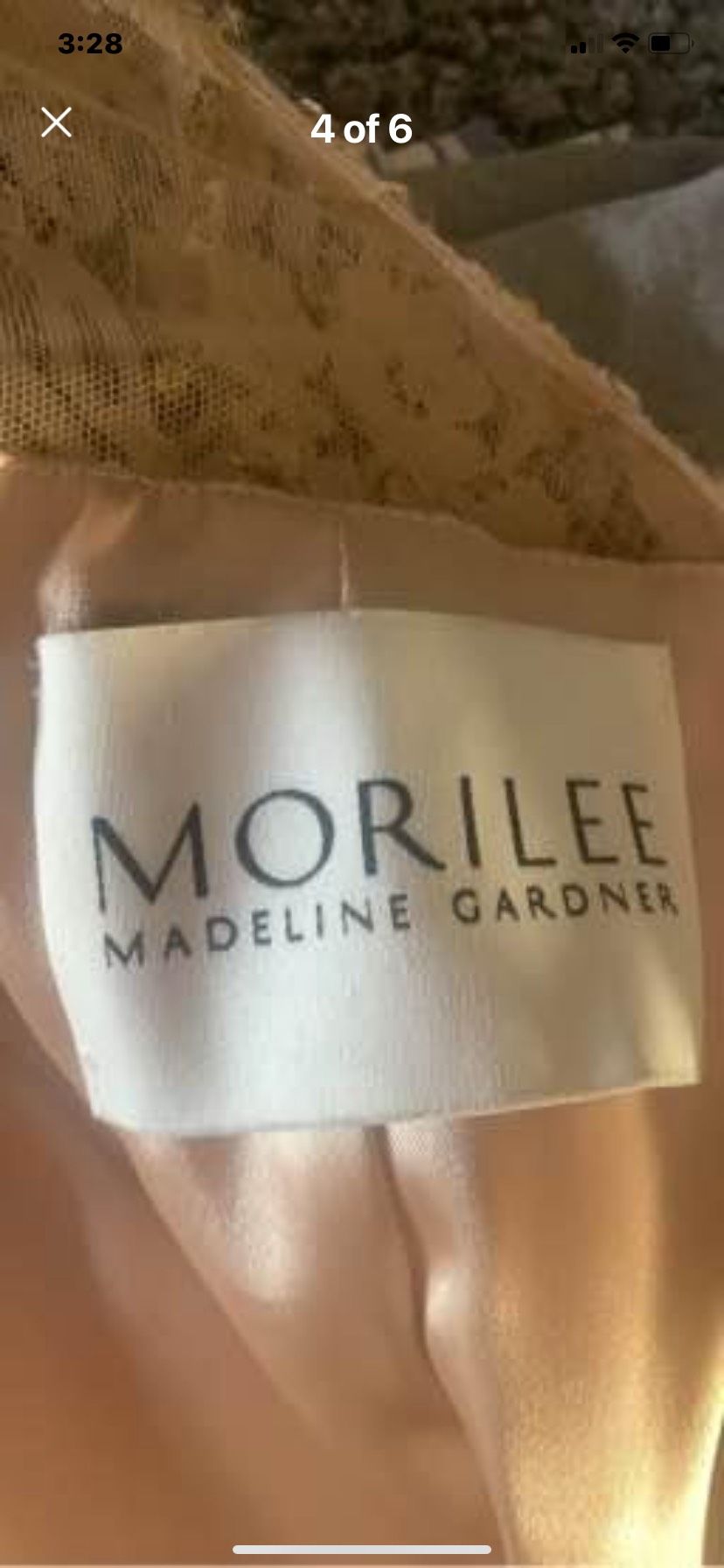 MoriLee Size 2 Prom Cap Sleeve Nude Mermaid Dress on Queenly