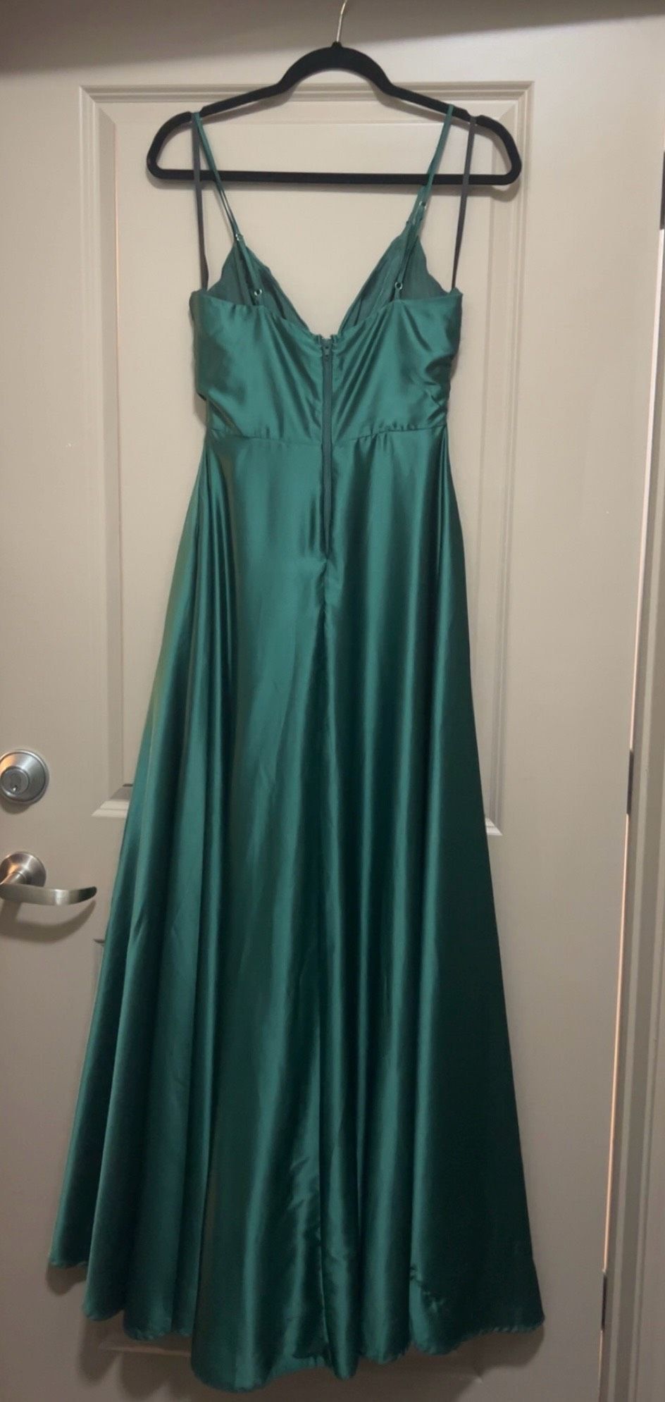 Size XS Prom Plunge Green A-line Dress on Queenly