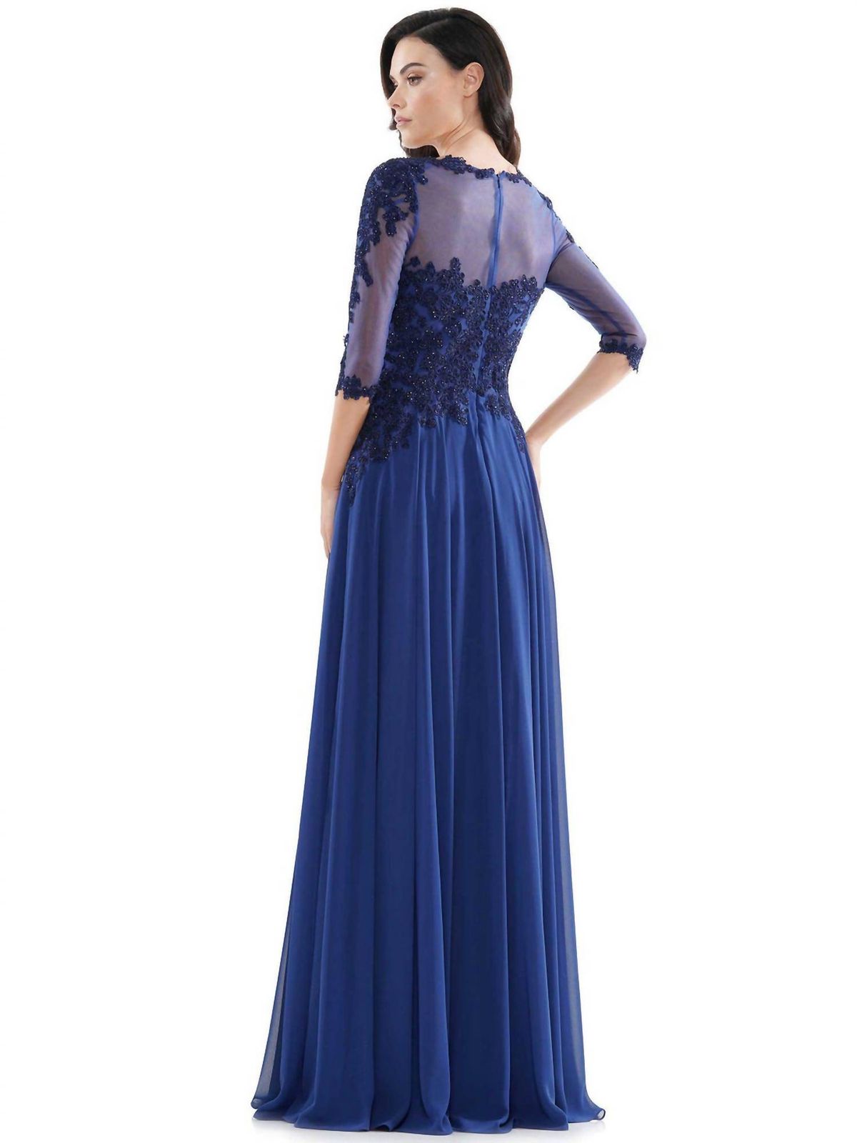 Style 1-105992413-651 Marsoni by Colors Plus Size 20 Wedding Guest Blue Floor Length Maxi on Queenly
