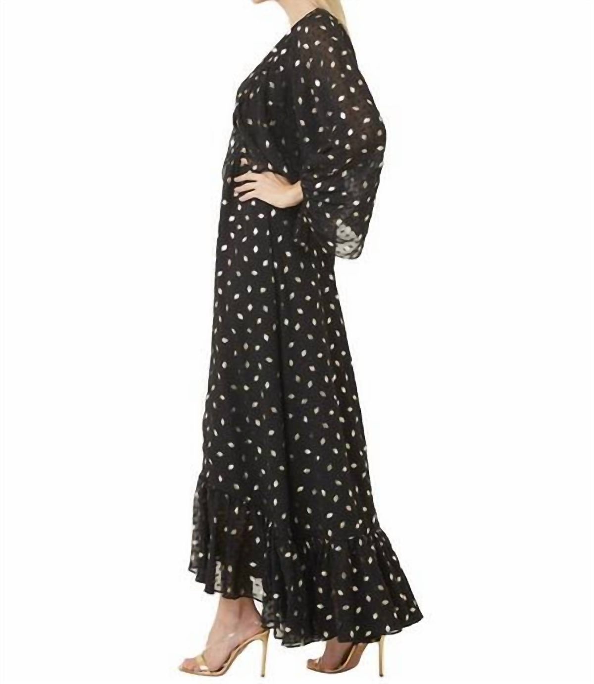 Style 1-107192284-2901 Misa Los Angeles Size M Black Floor Length Maxi on Queenly