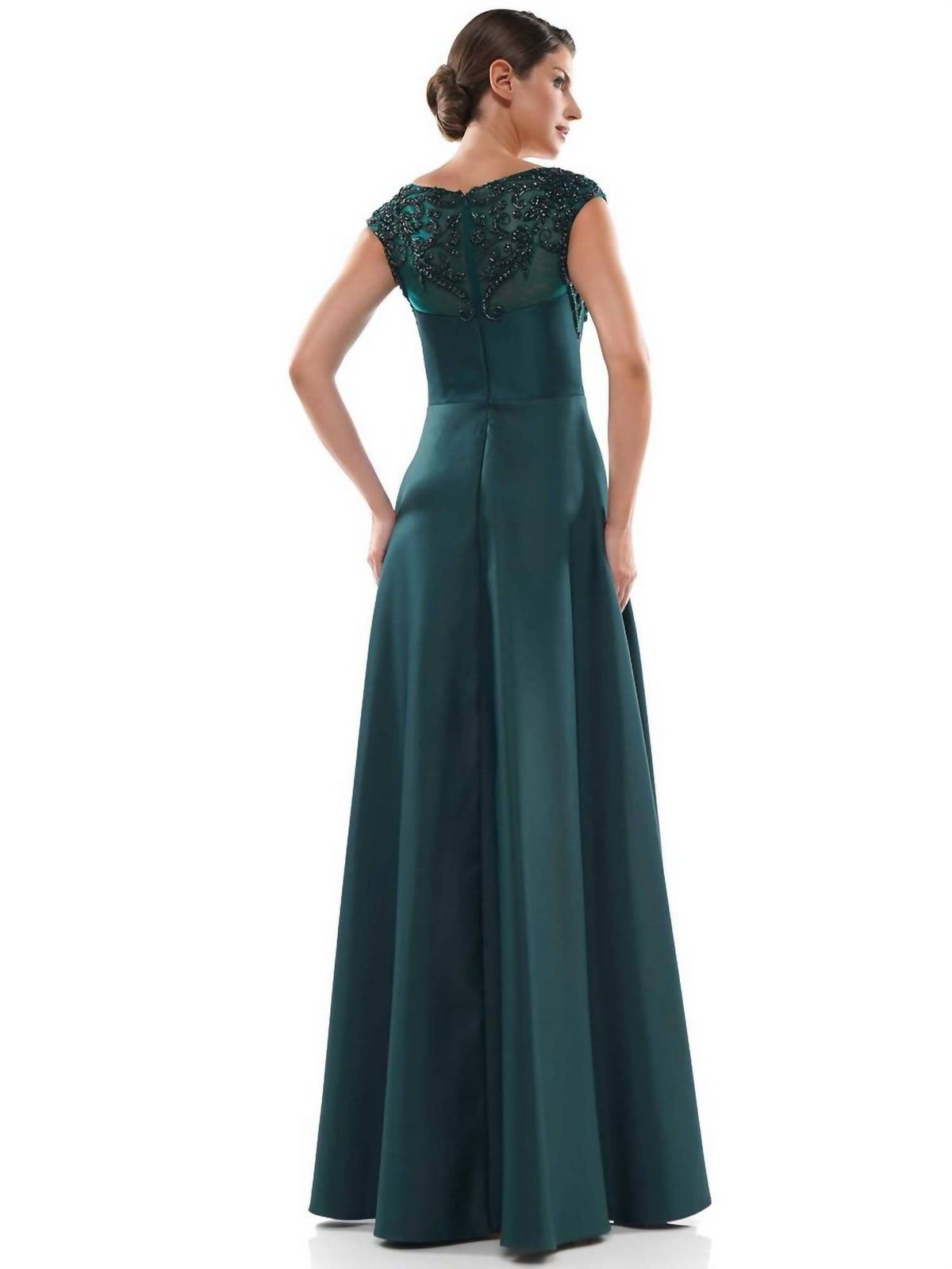 Style 1-1156514887-1498 Marsoni by Colors Size 4 Cap Sleeve Green Floor Length Maxi on Queenly