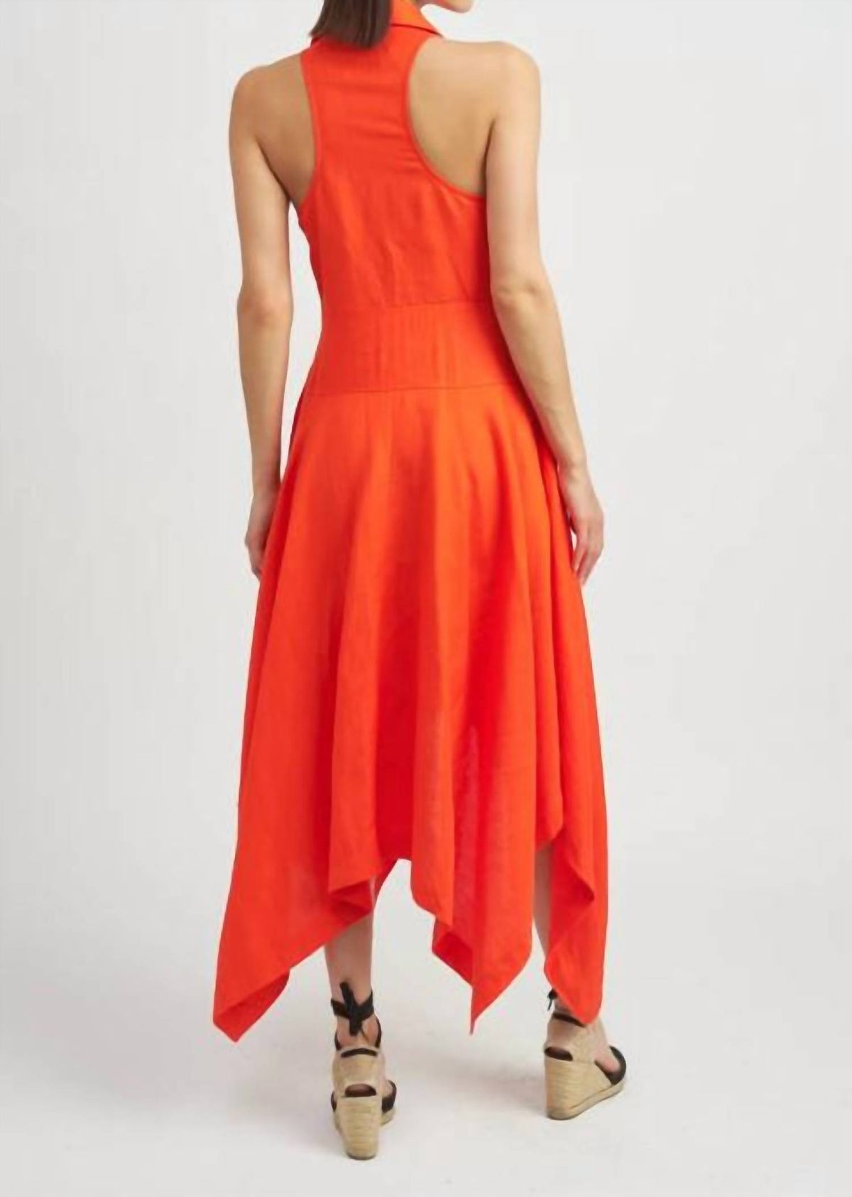 Style 1-1270903777-2696 En Saison Size L High Neck Orange Cocktail Dress on Queenly