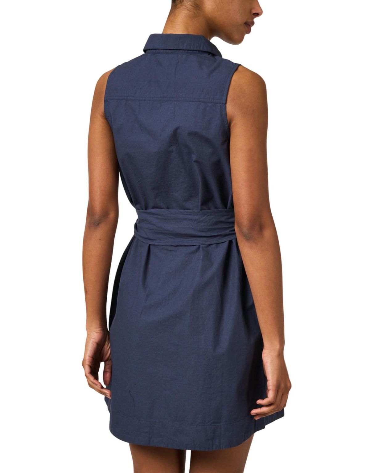 Style 1-1380586217-3414 APIECE APART Size 4 High Neck Navy Blue Cocktail Dress on Queenly