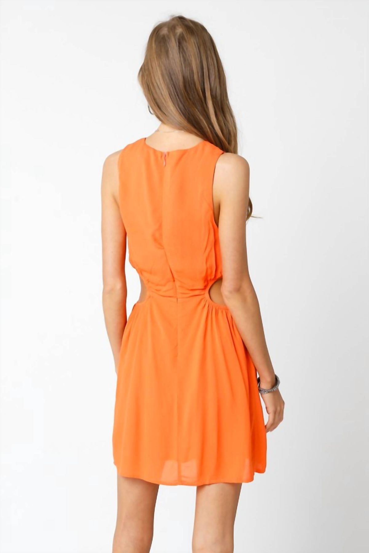 Style 1-2133246776-2791 OLIVACEOUS Size L Orange Cocktail Dress on Queenly