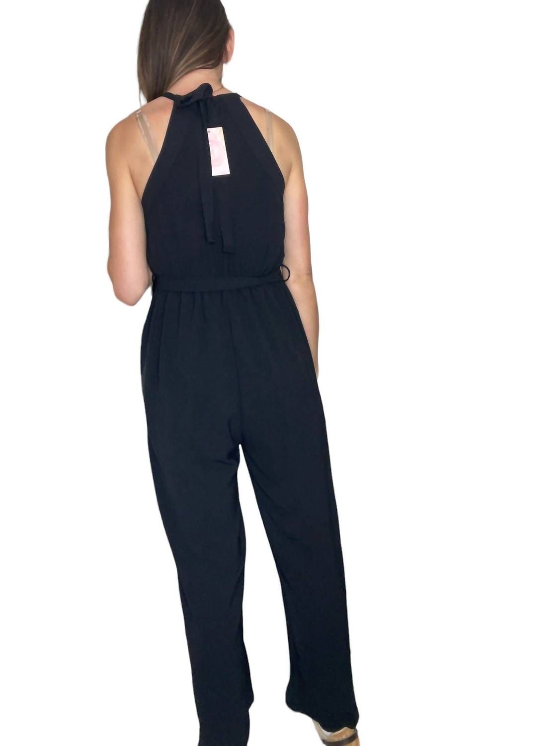 Style 1-2284113061-1474 White Birch Size 3X Black Formal Jumpsuit on Queenly