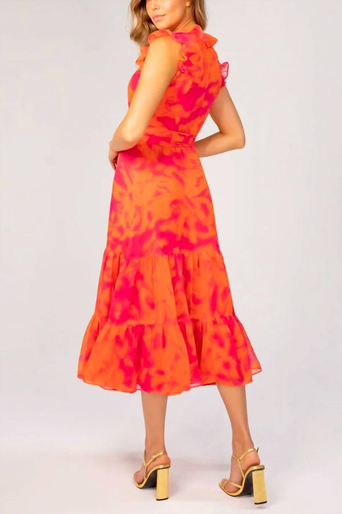 Style 1-2866623017-2696 LAVENDER BROWN Size L Orange Cocktail Dress on Queenly