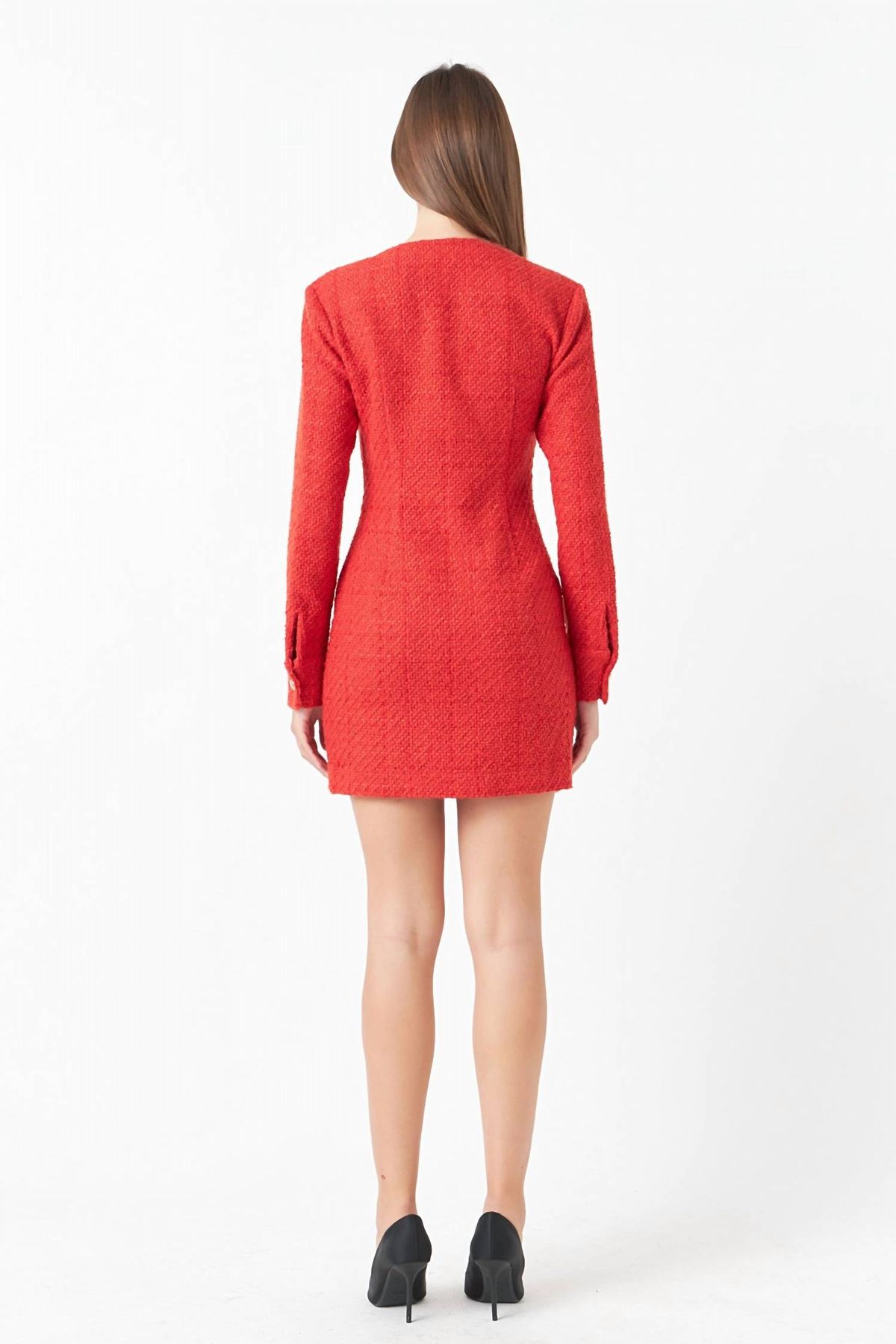 Style 1-308190086-2696 endless rose Size L Long Sleeve Red Cocktail Dress on Queenly