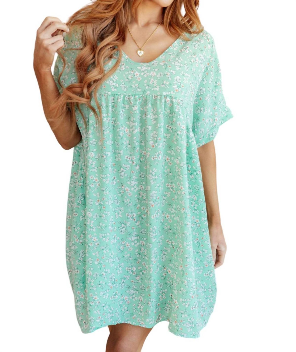 Style 1-3175232217-933 Haptics Size 2X Floral Light Green Cocktail Dress on Queenly