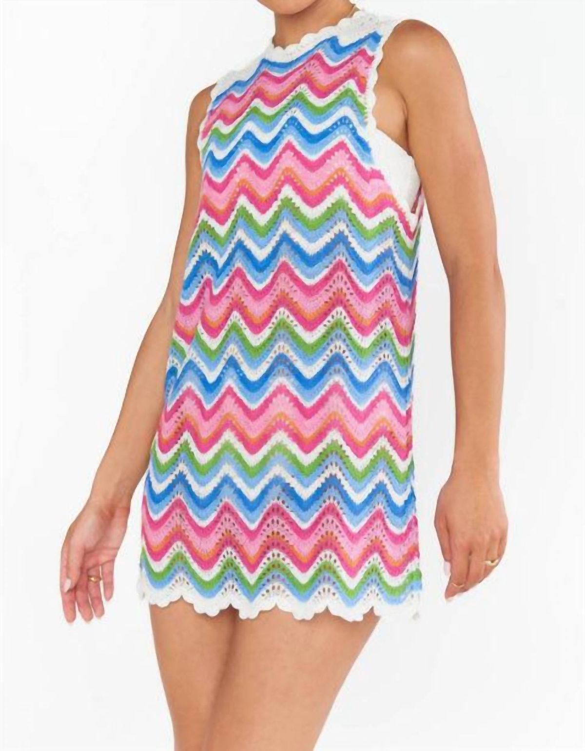 Style 1-329133069-2696 Show Me Your Mumu Size L High Neck Pink Cocktail Dress on Queenly