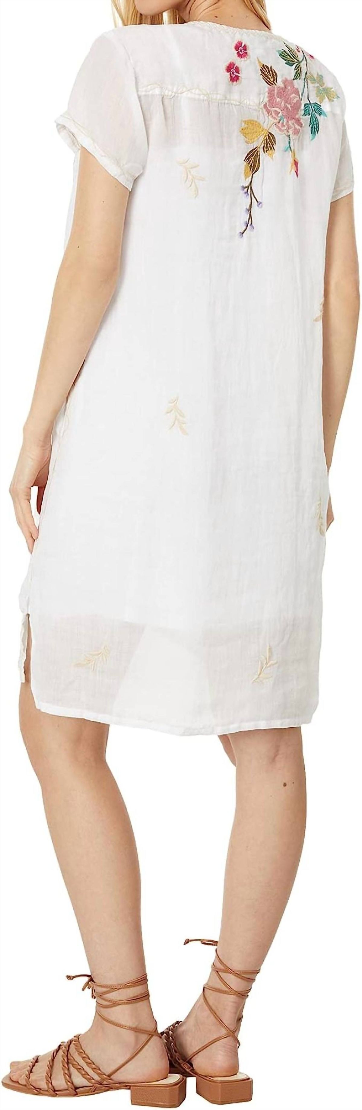Style 1-3356219838-3775 Johnny Was Size XL White Cocktail Dress on Queenly