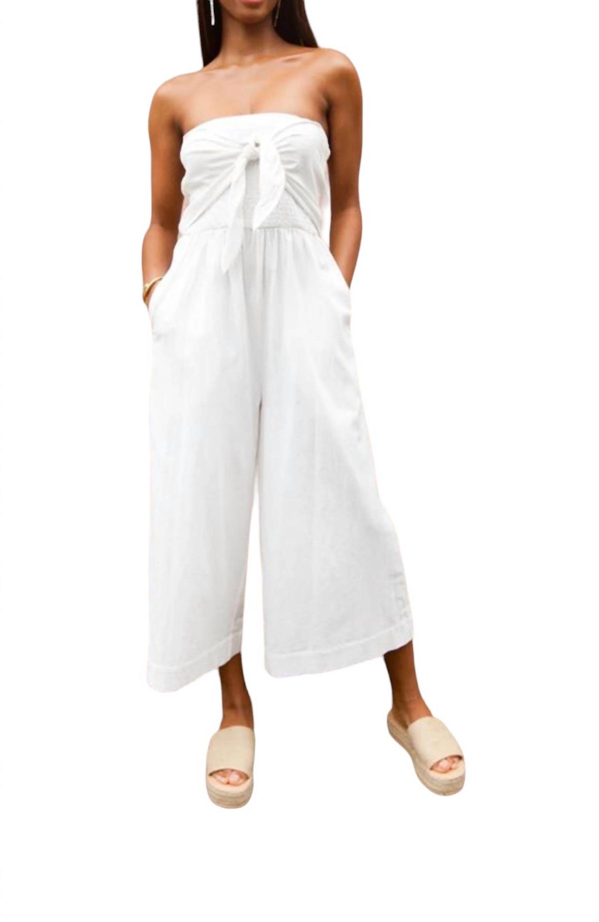 Style 1-3415552713-2696 bishop + young Size L White Formal Jumpsuit on Queenly