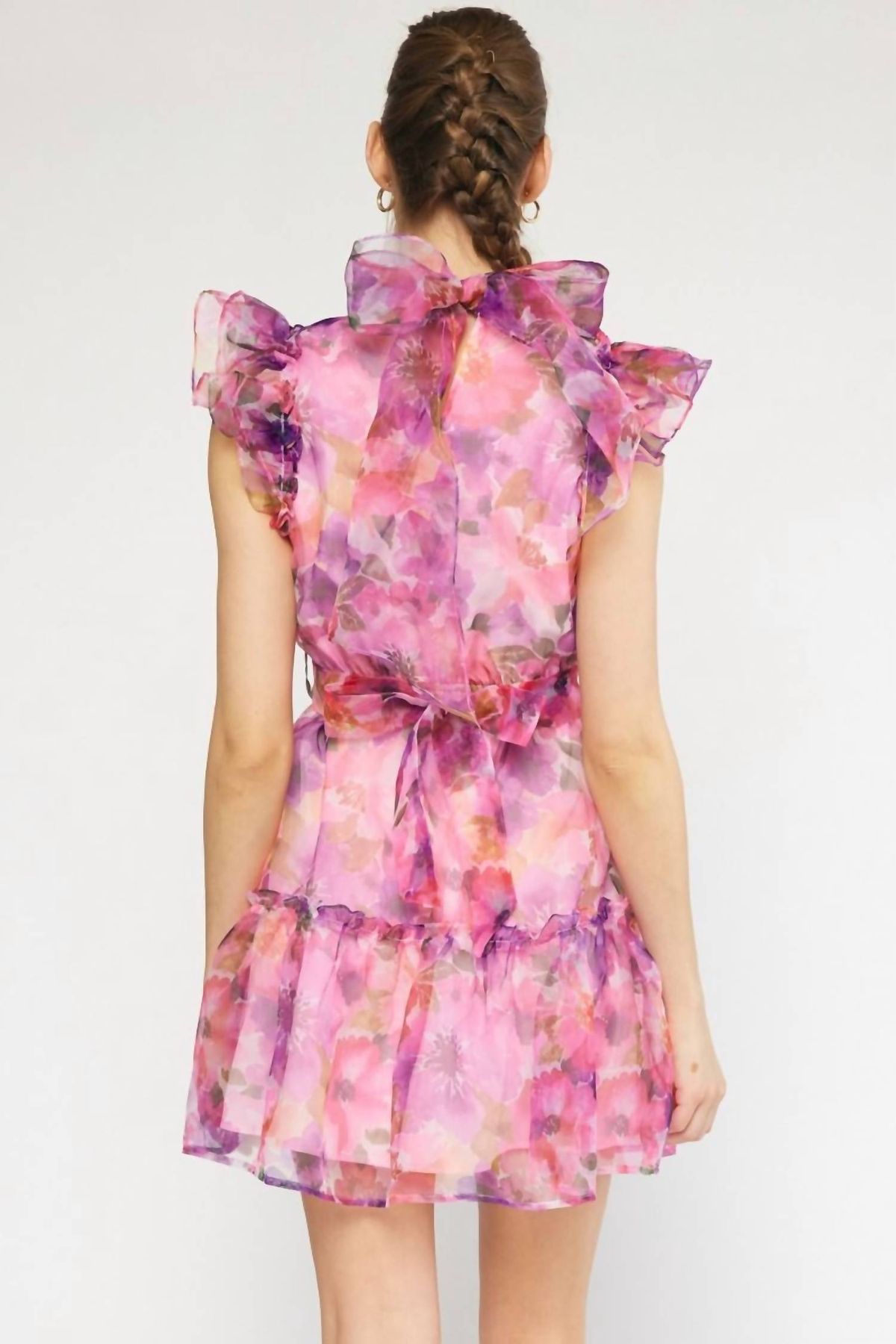 Style 1-3458462152-2791 entro Size L Floral Pink Cocktail Dress on Queenly