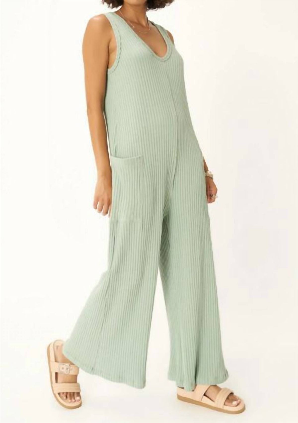 Style 1-4049065689-2696 PROJECT SOCIAL T Size L Green Formal Jumpsuit on Queenly