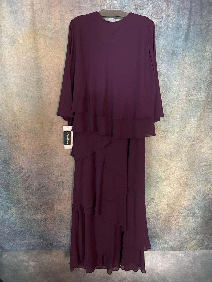 Style 8192001 Jeanne Alexander Plus Size 18 Purple Floor Length Maxi on Queenly