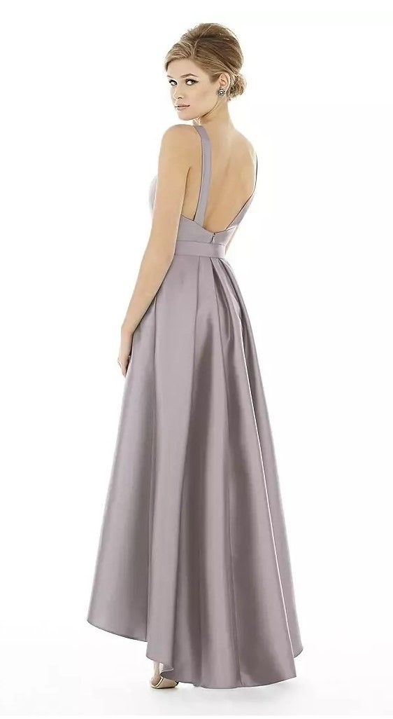 Style D706 Alfred Sung Size 6 Prom Pink A-line Dress on Queenly