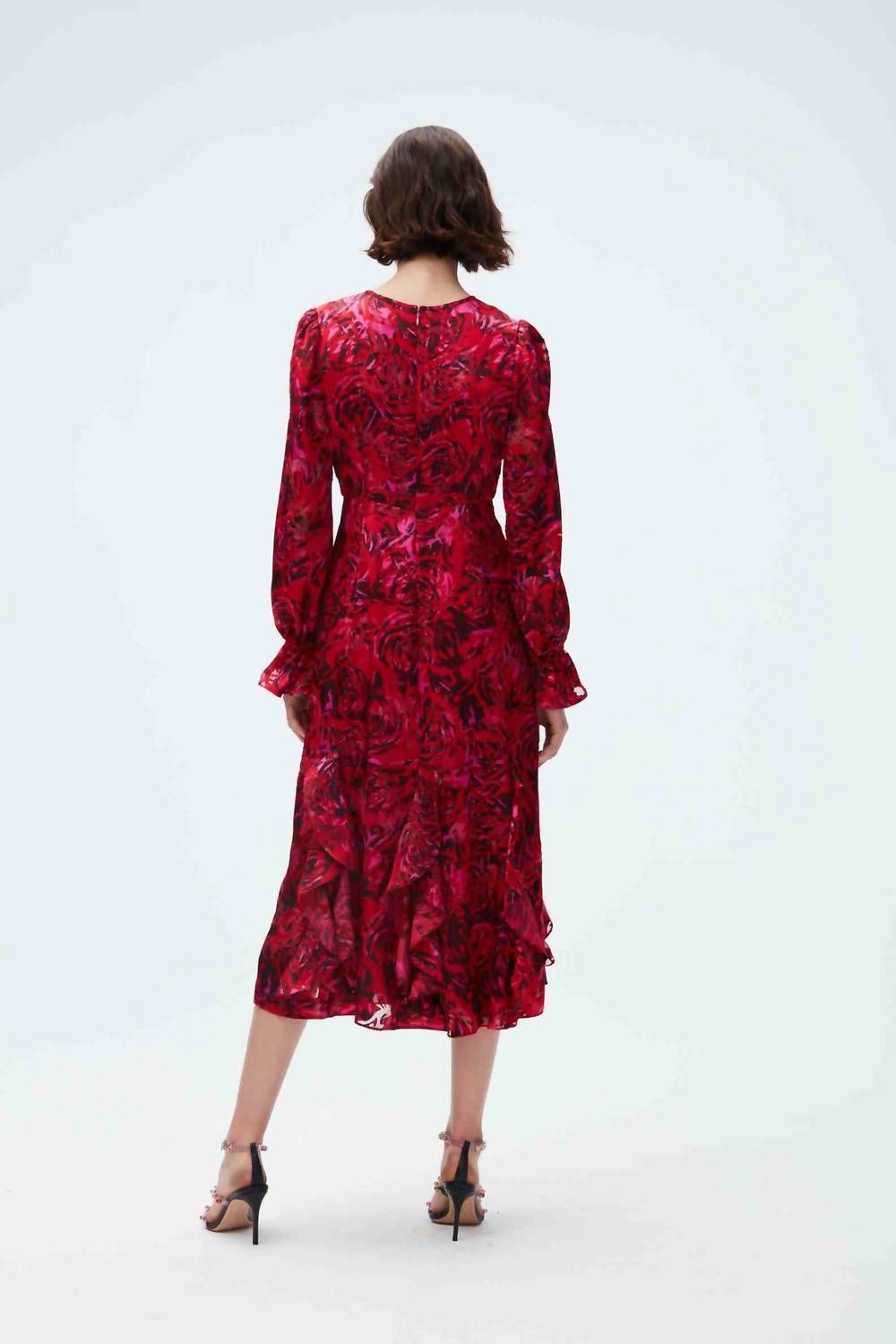 Style 1-1522798599-2168 Diane von Furstenberg Size 8 High Neck Red Cocktail Dress on Queenly