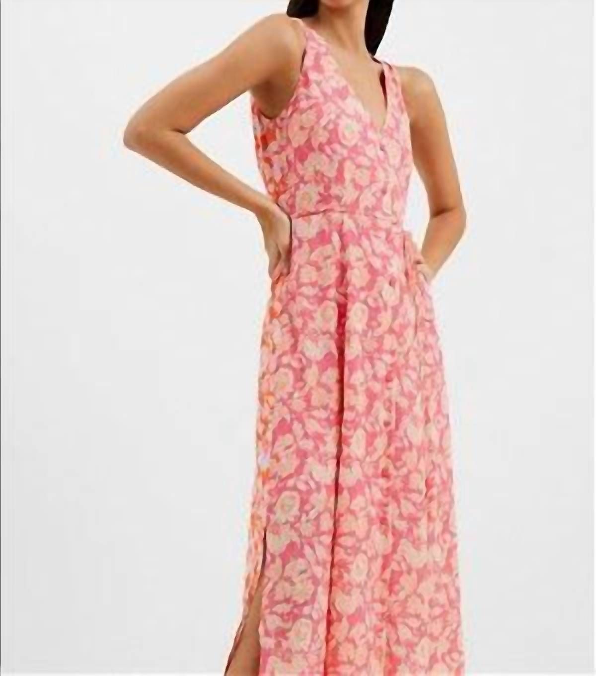 Style 1-2672218523-1498 FRENCH CONNECTION Size 4 Floral Pink Cocktail Dress on Queenly