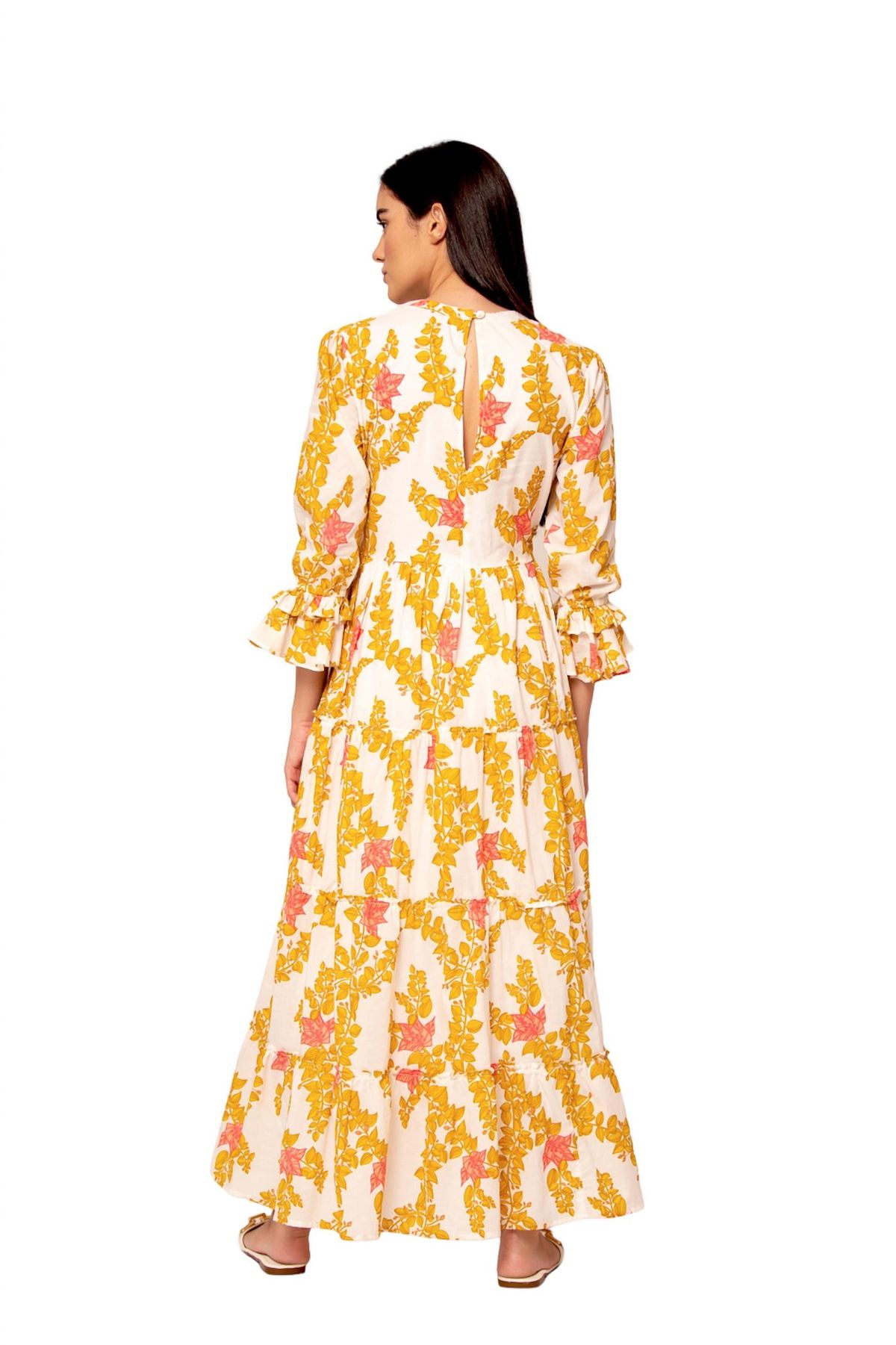 Style 1-2720207315-3011 BEYOND by Vera Size M Yellow Floor Length Maxi on Queenly