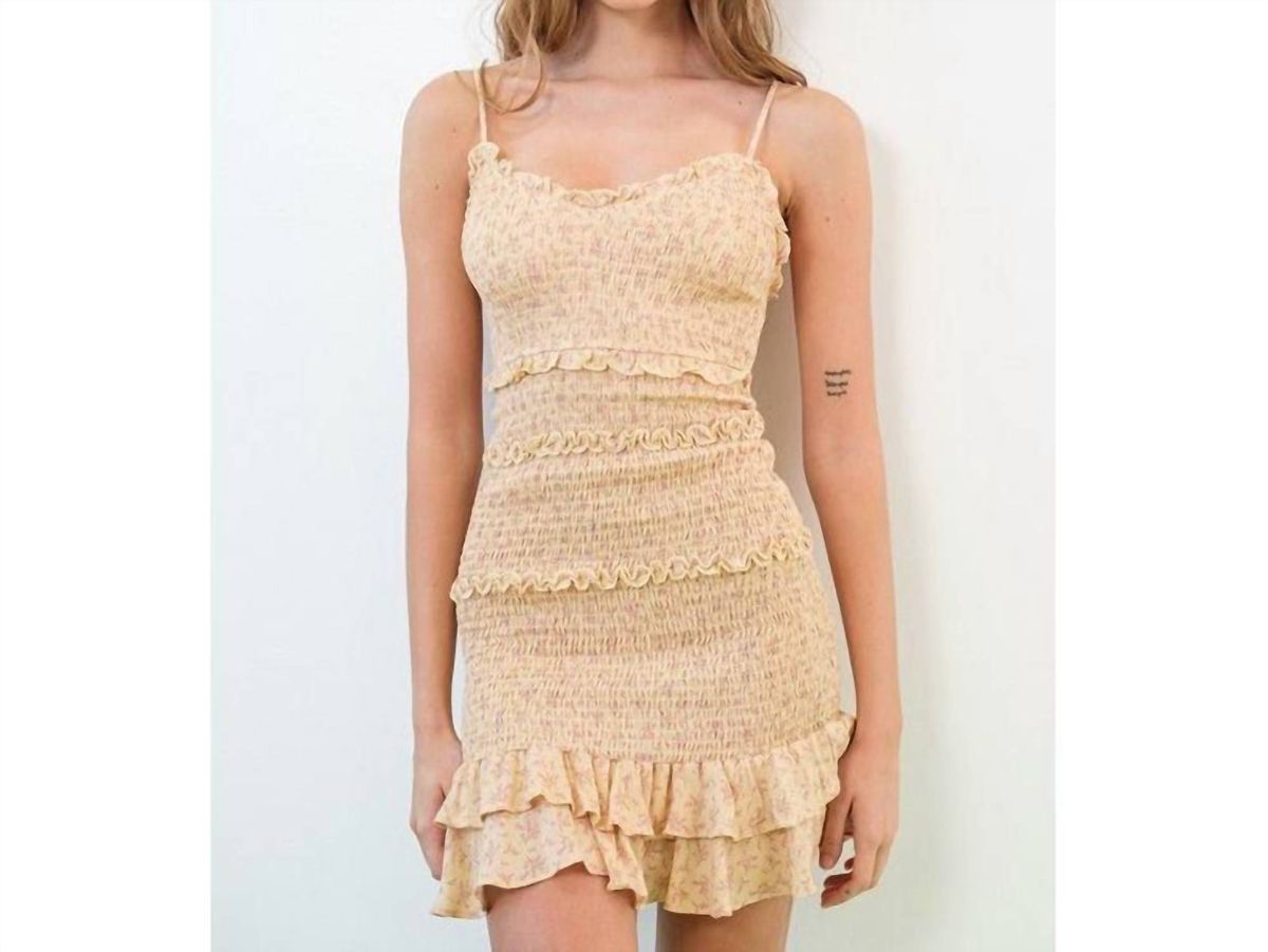 Style 1-3089534918-3000 PAPERMOON Size M Yellow Cocktail Dress on Queenly