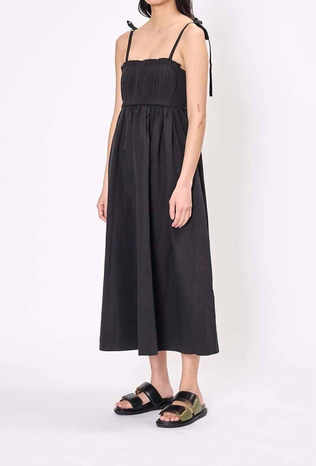 Style 1-3544192473-1901 Ulla Johnson Size 6 Satin Black Cocktail Dress on Queenly