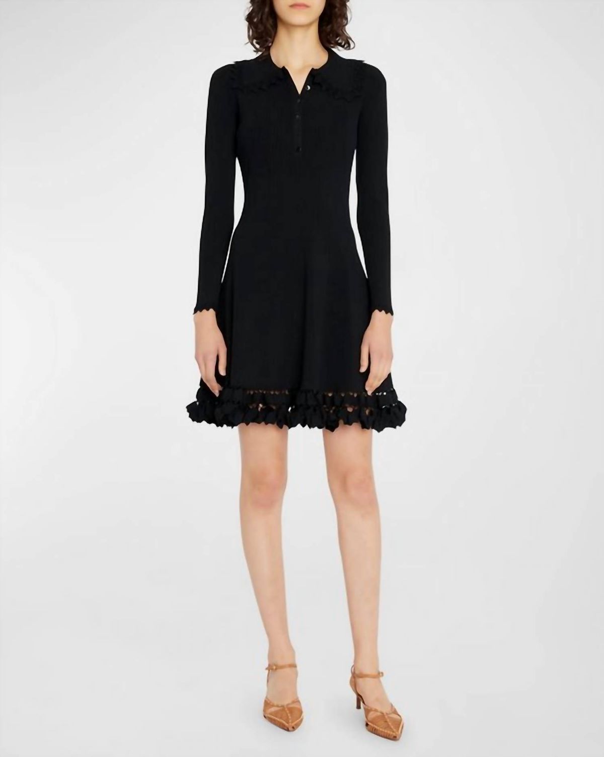 Style 1-3934993037-3236 Ulla Johnson Size S Long Sleeve Black Cocktail Dress on Queenly