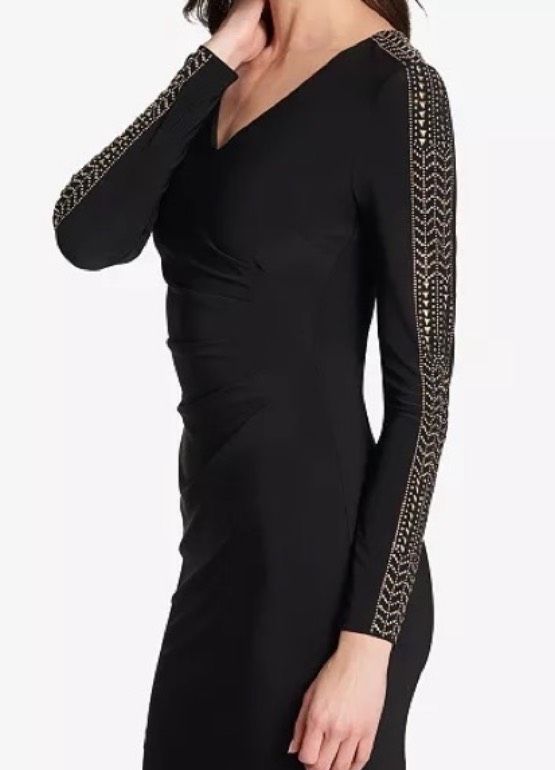 Guess Size 8 Nightclub Long Sleeve Black Cocktail Dress on Queenly