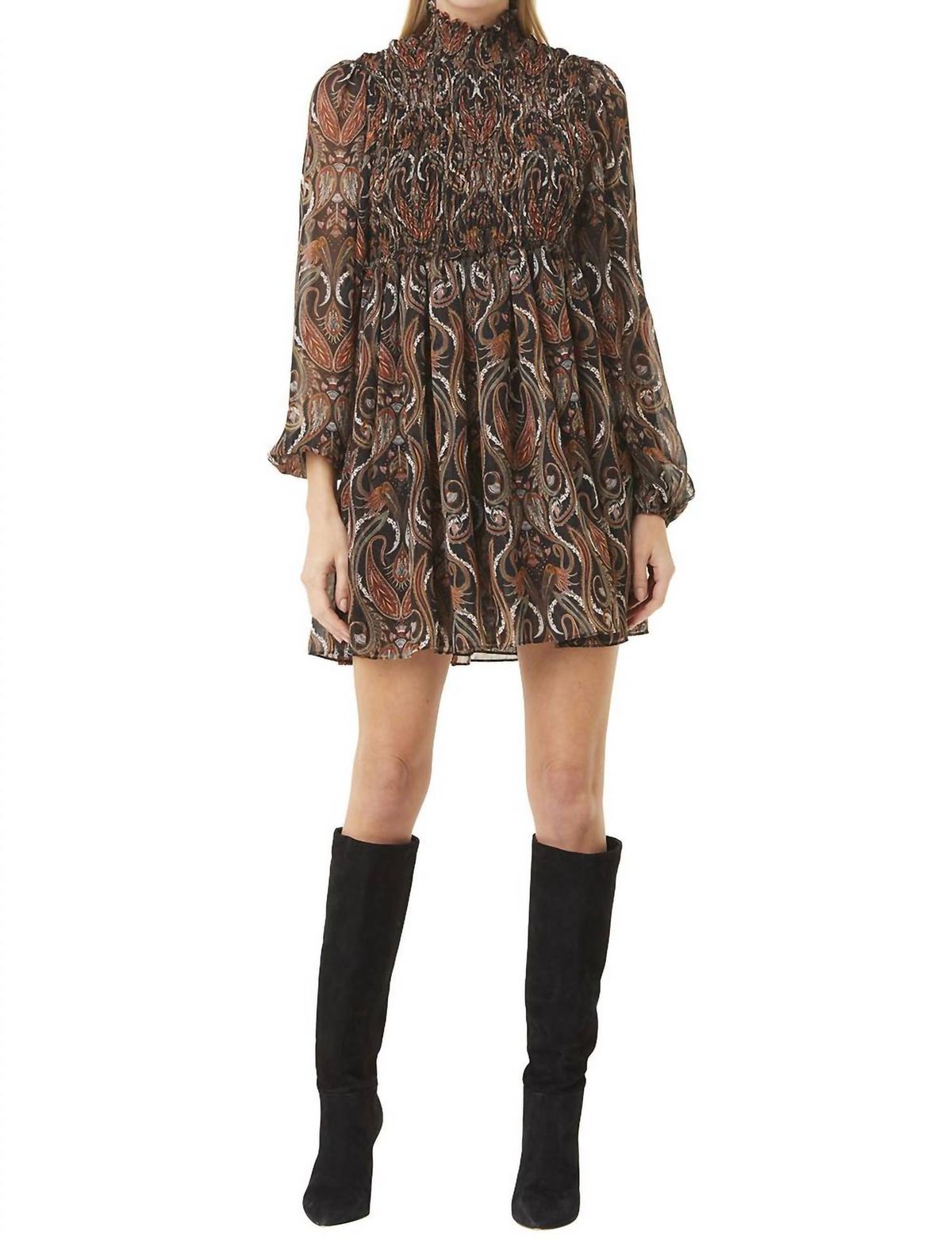 Style 1-1137717975-2901 Misa Los Angeles Size M Sheer Brown Cocktail Dress on Queenly
